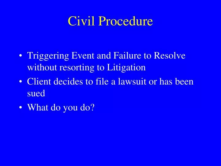 civil procedure n.