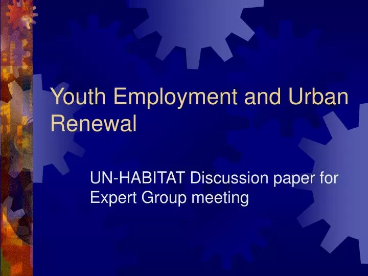 youth employment and urban renewal n.