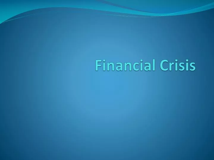 financial crisis n.