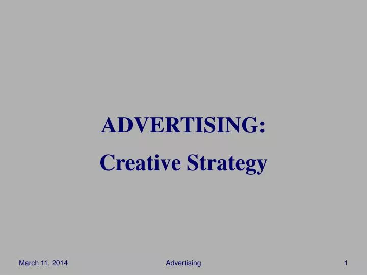 advertising creative strategy n.