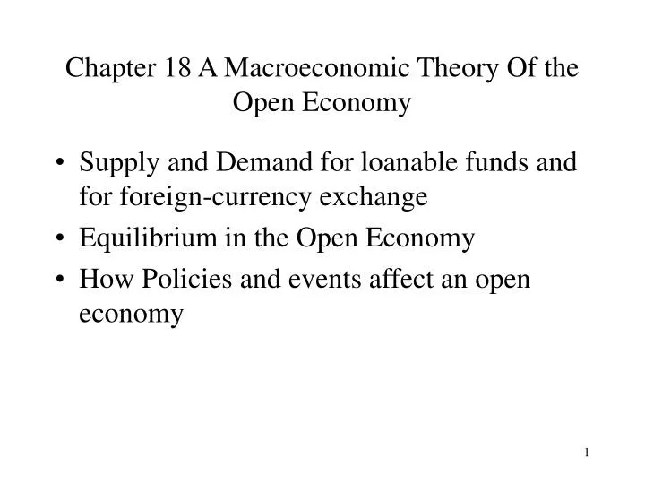 chapter 18 a macroeconomic theory of the open economy n.