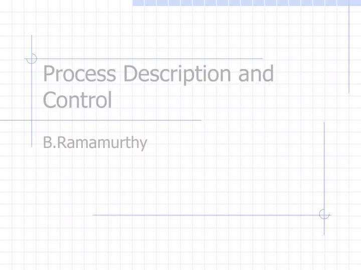 process description and control n.