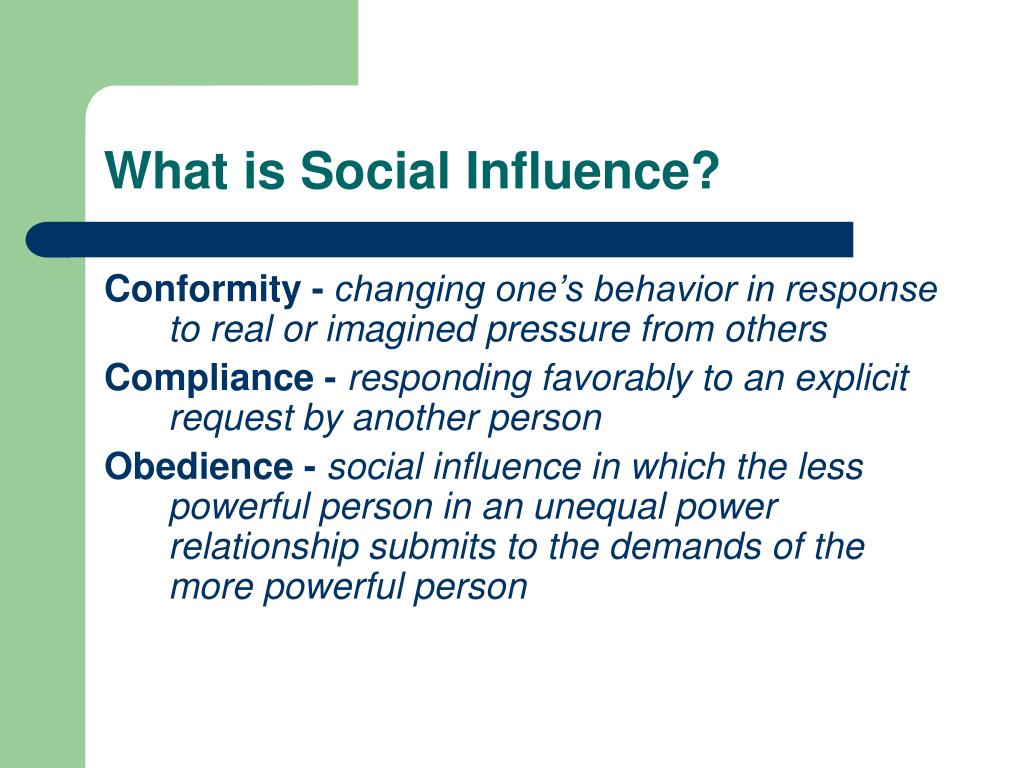 social influence essay definition