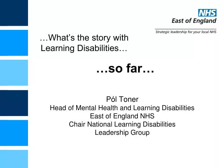 what s the story with learning disabilities n.