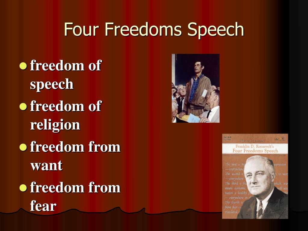 main idea of 4 freedoms speech