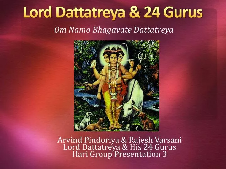 lord dattatreya 24 gurus n.