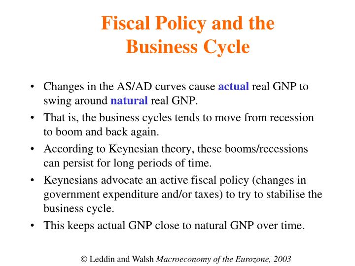 fiscal policy and the business cycle n.