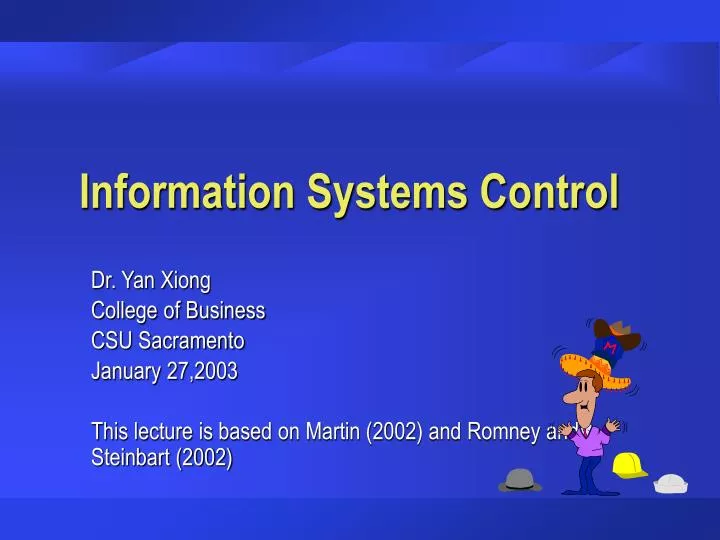 information systems control n.