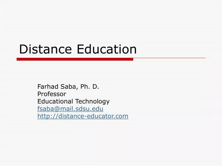 distance education n.