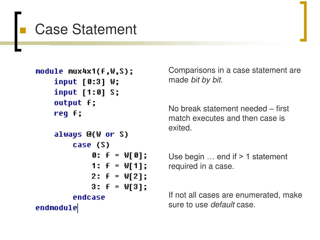 verilog case statement multiple assignments