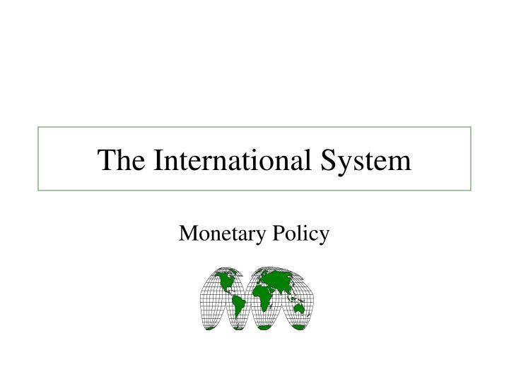 the international system n.