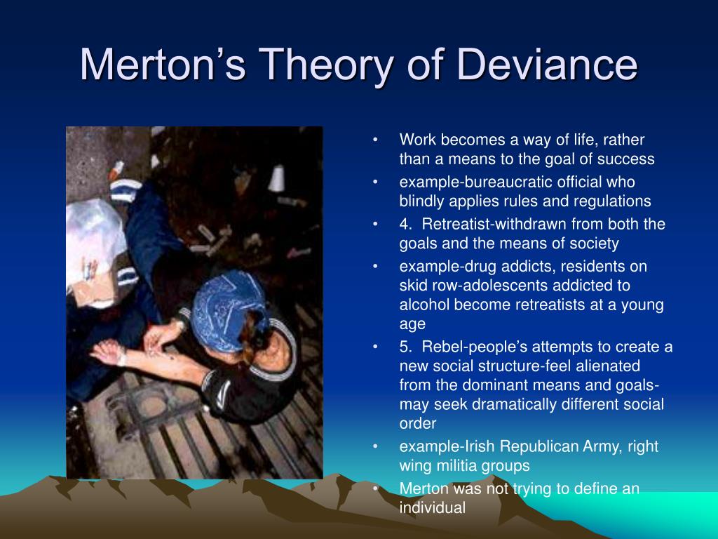 Examples Of Mertons Anomie Theory