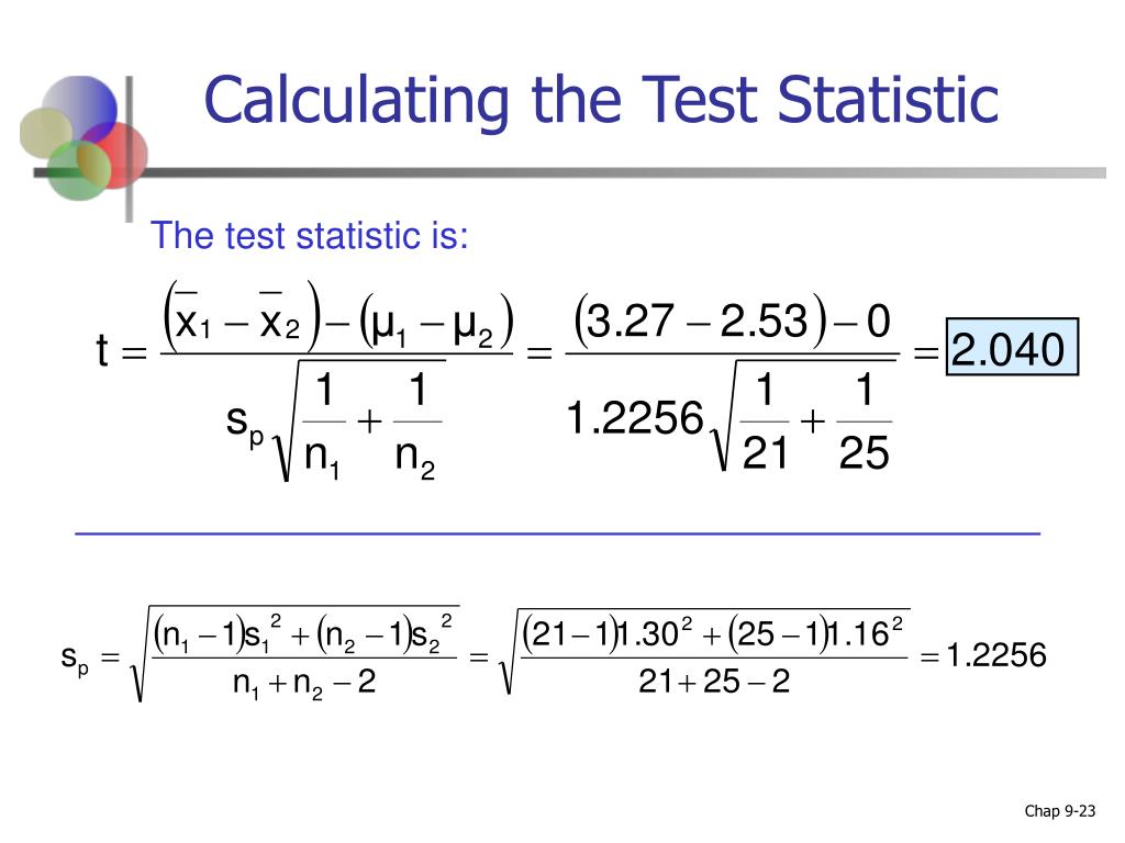 PPT - Chapter 9 Estimation and Hypothesis Testing for Two ...
