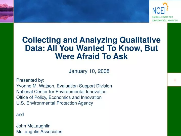 collecting and analyzing qualitative data all you wanted to know but were afraid to ask n.