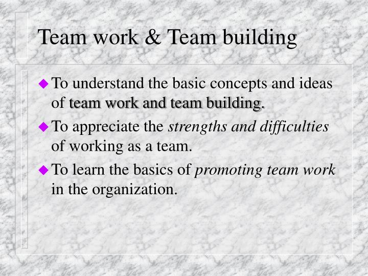 team work team building n.