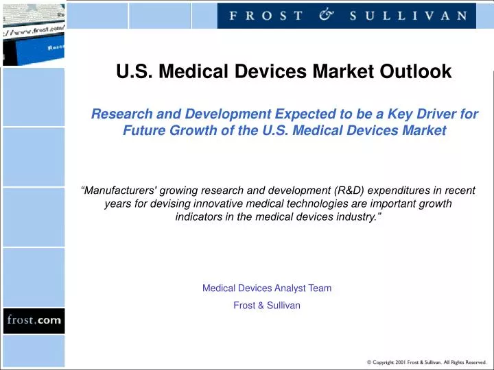 PPT U.S. Medical Devices Market Outlook Research and Development
