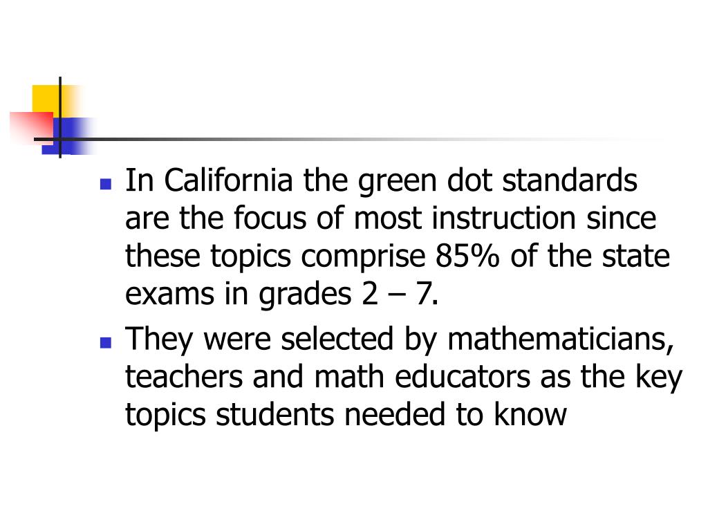 PPT The California Mathematics Standards PowerPoint Presentation