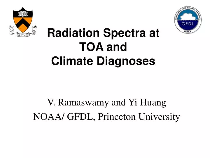 radiation spectra at toa and climate diagnoses n.