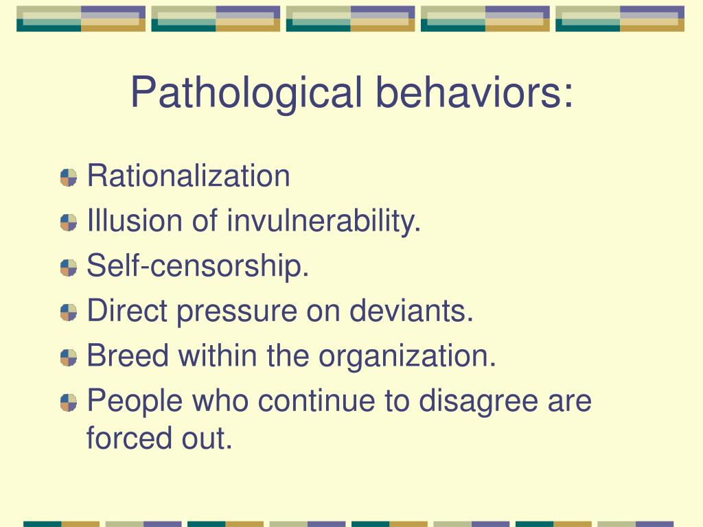 pathological behavior examples pathological behavior examples