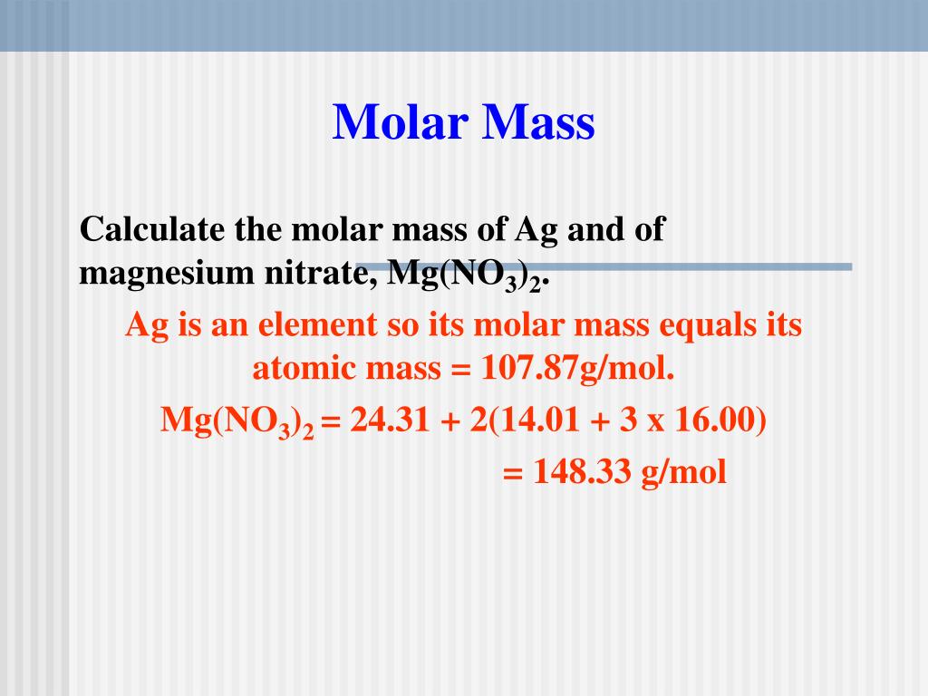 no molar mass no molar mass