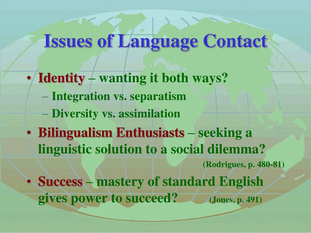 research on language contact
