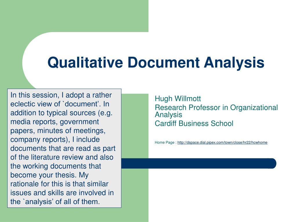 research methodology document analysis