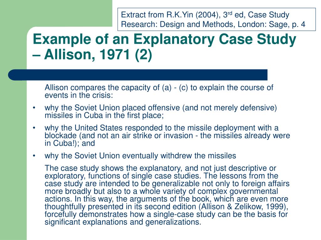 explanatory case study research