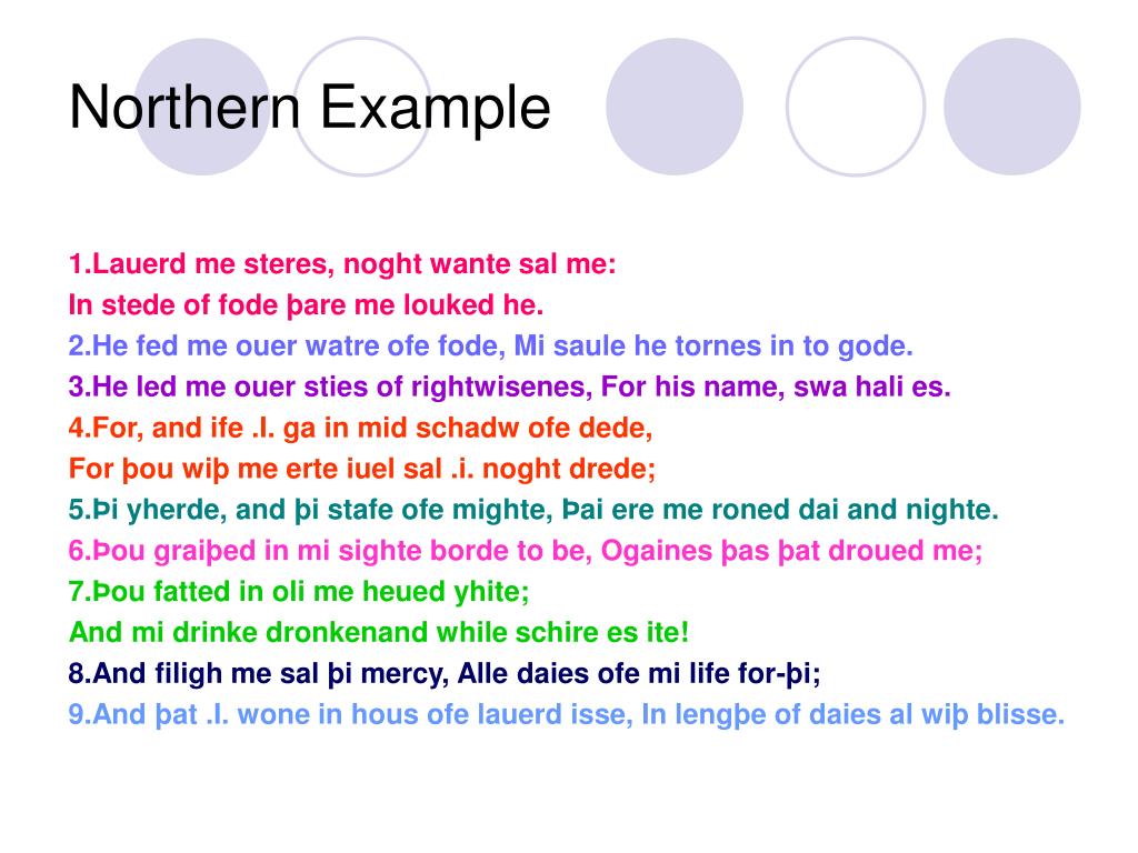 middle english examples