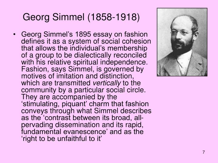 georg simmel fashion essay