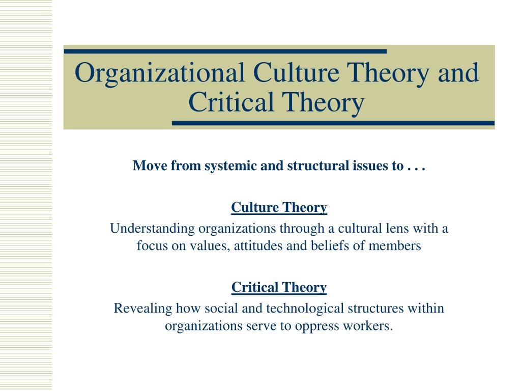 What Is Organizational Theory And The Key