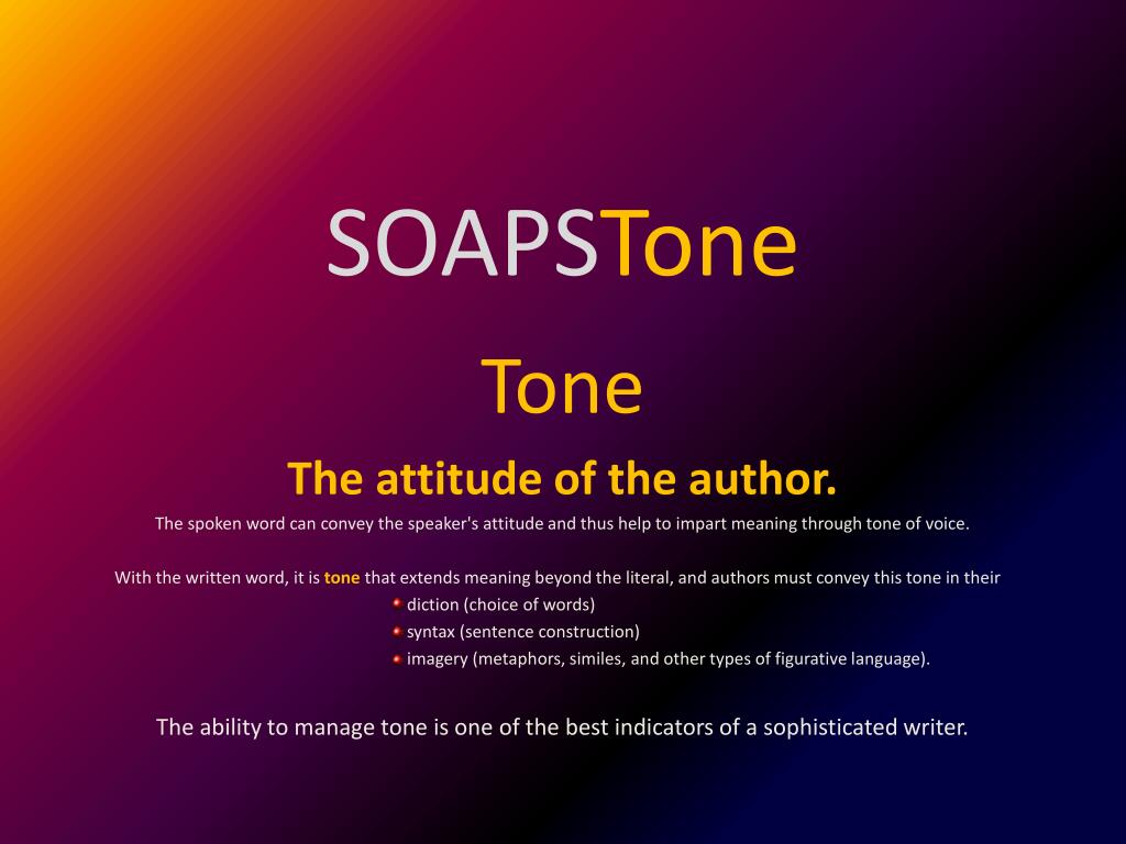 PPT SOAPSTone PowerPoint Presentation, free download ID256313