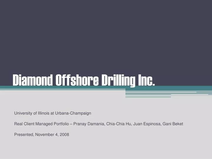 PPT Diamond Offshore Drilling Inc. PowerPoint Presentation, free