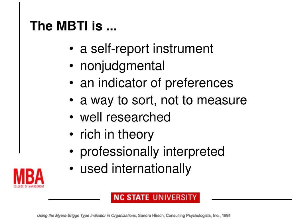 MBTI (Myers-Briggs Typology Instrument)