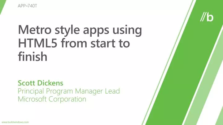 PPT - Metro style apps using HTML5 from start to finish PowerPoint ...