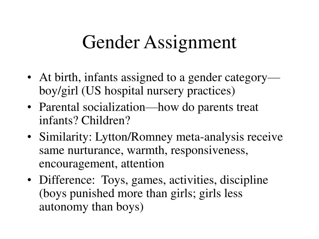 define infant gender assignment