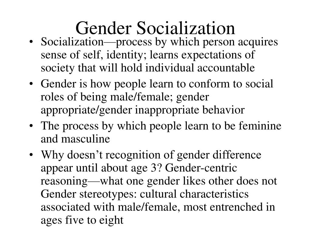 examples of gender socialization