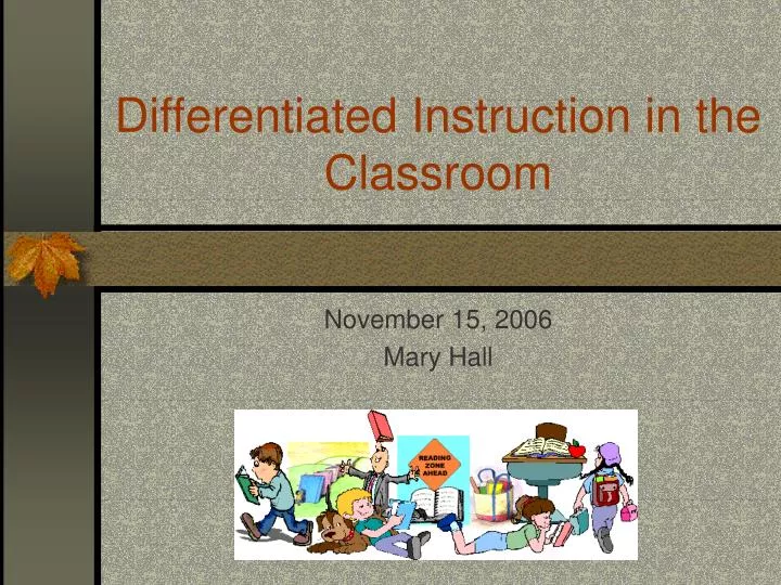 differentiated instruction in the classroom n.