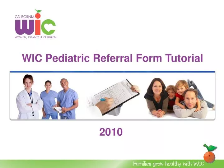 wic pediatric referral form tutorial n.
