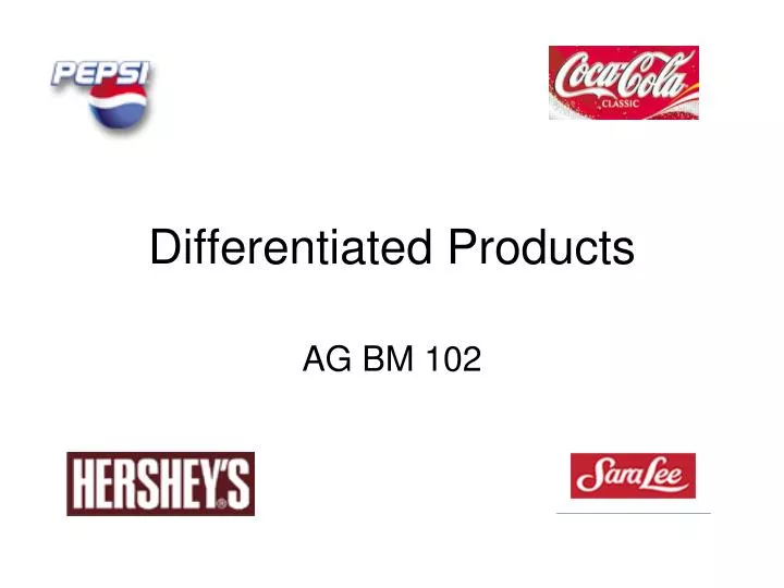 differentiated products n.