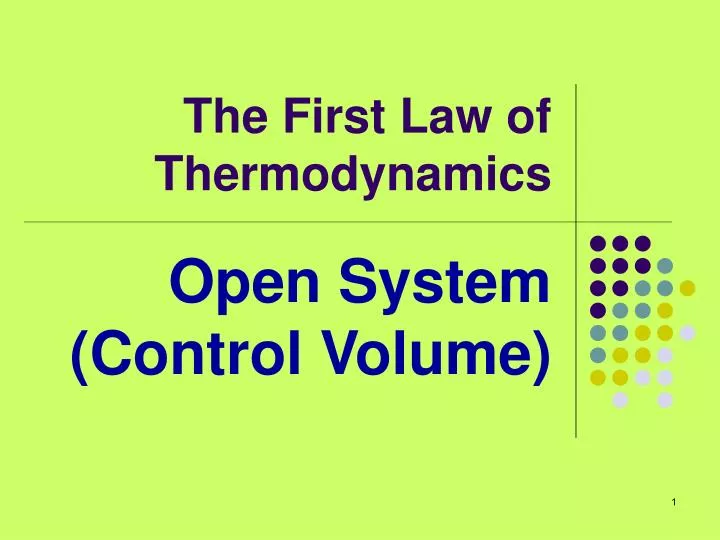 the first law of thermodynamics n.