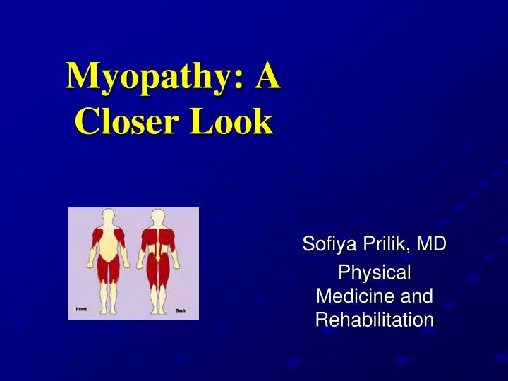 myopathy a closer look n.