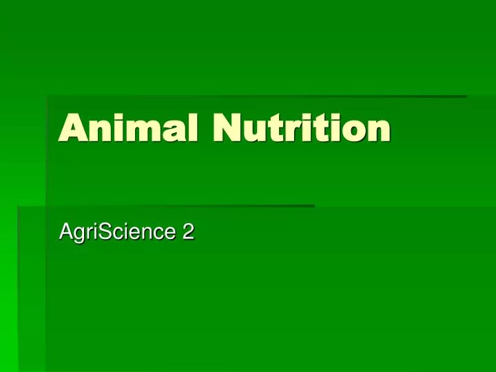 PPT - Animal Nutrition PowerPoint Presentation, free download - ID:257976