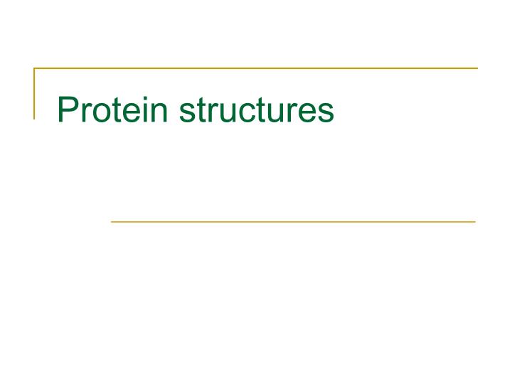 protein structures n.