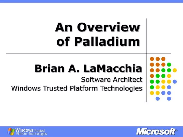 an overview of palladium n.