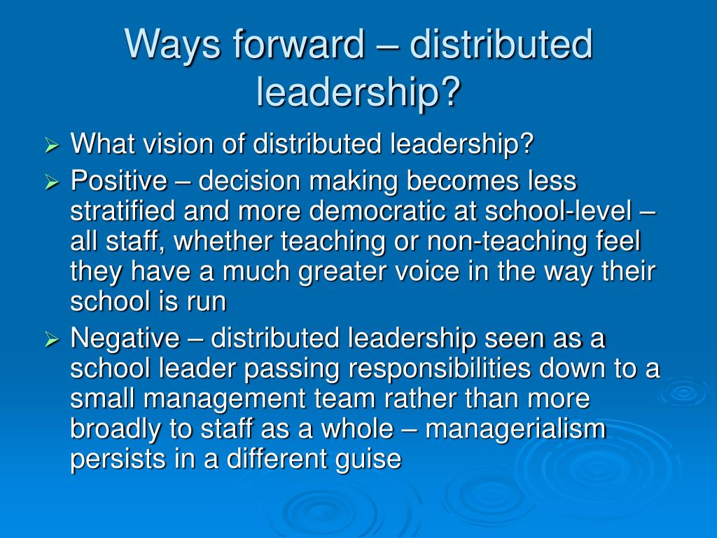 Distributed Leadership Styles In Early Childhood