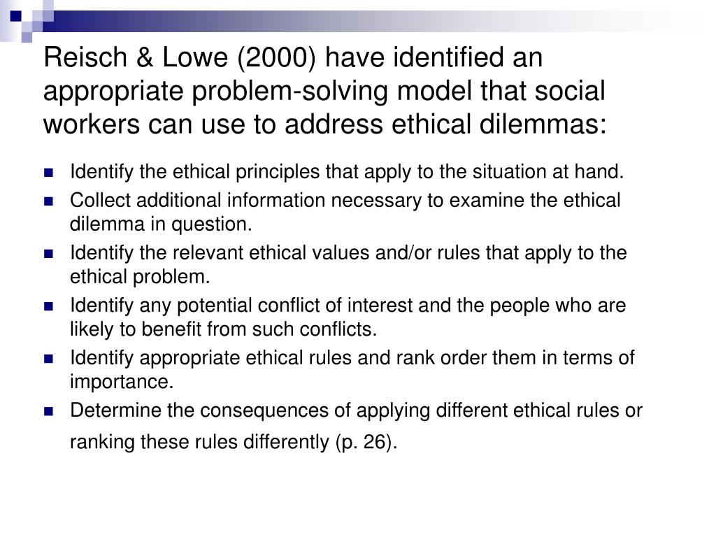 Social Work Ethical Dilemmas