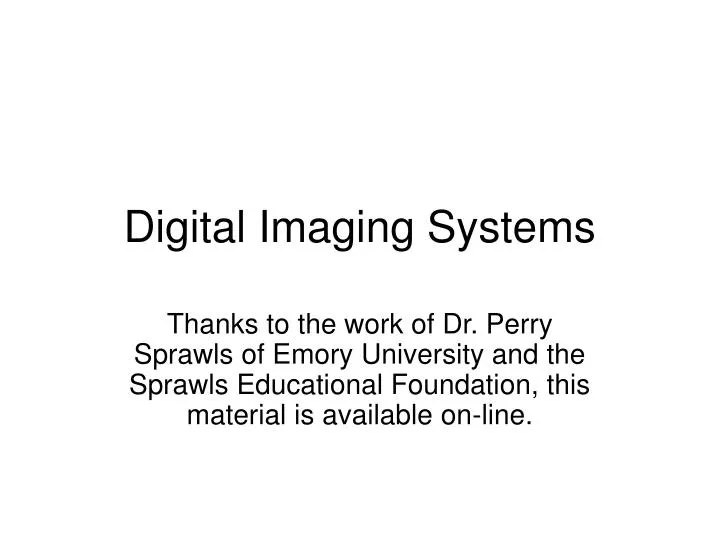 digital imaging systems n.