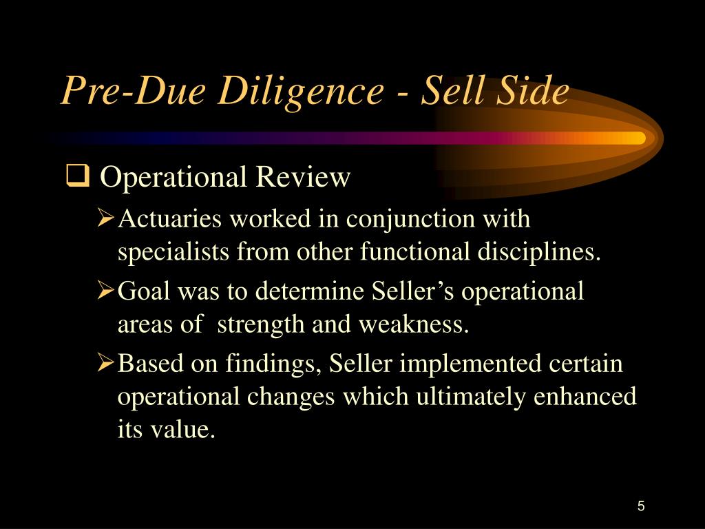 PPT - The Actuary’s Role in Due Diligence The Consultant’s Perspective ...