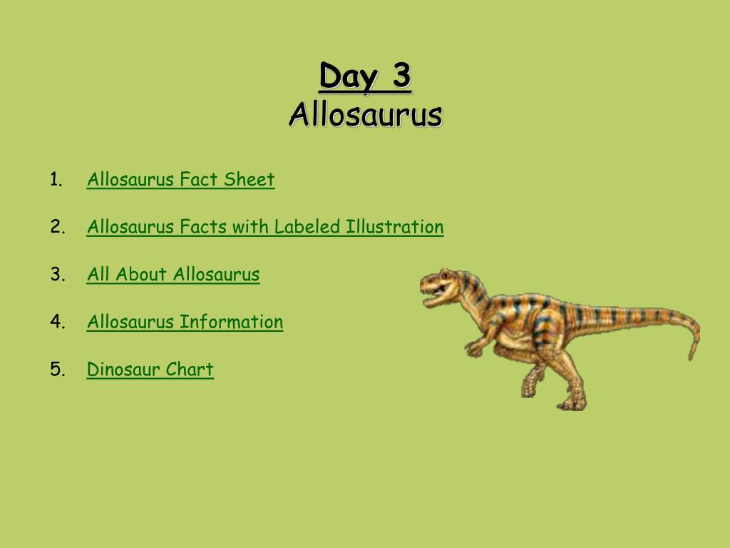 Dinosaur Information Chart