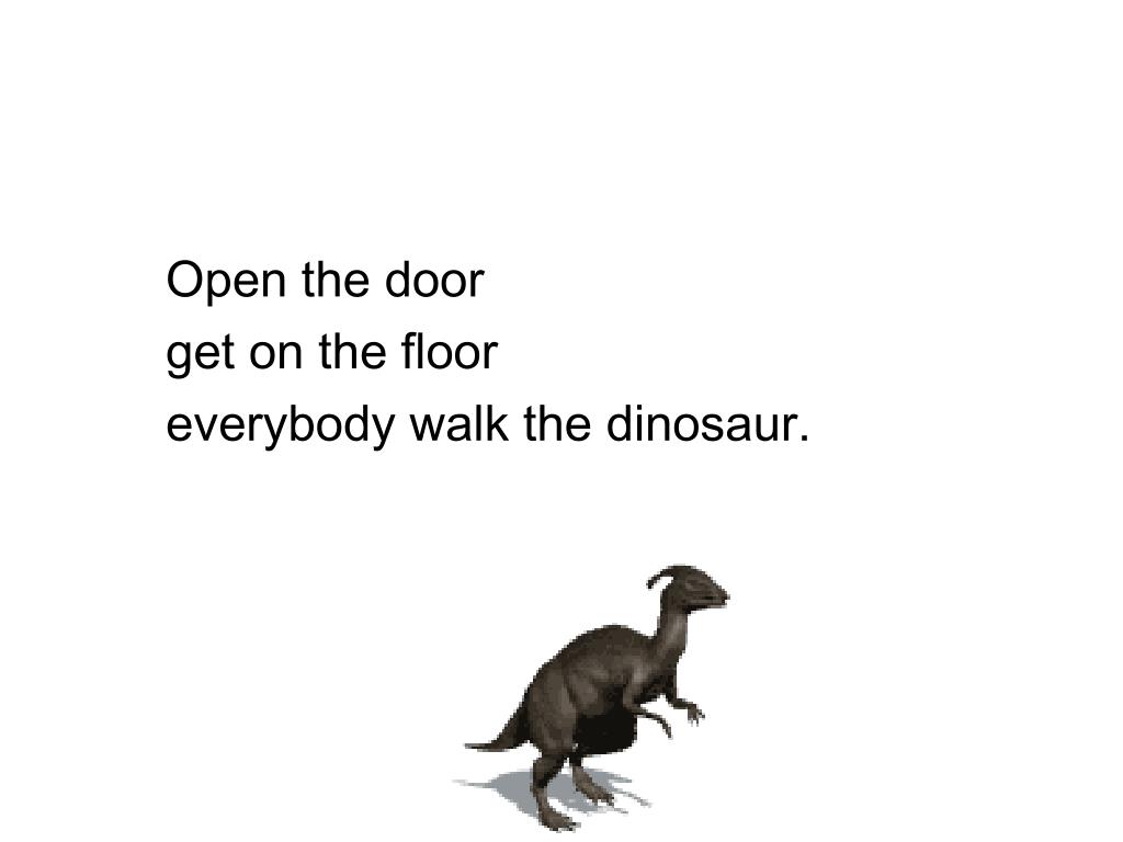 Ppt Walk The Dinosaur Powerpoint Presentation Id 259544